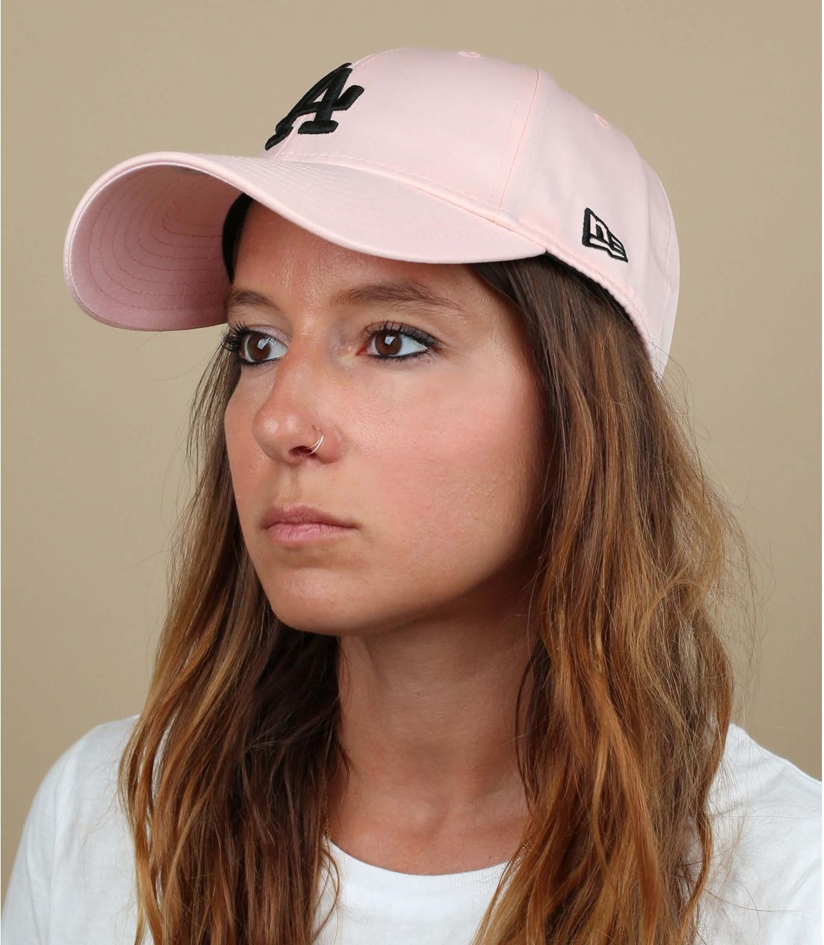 casquette femme LA rose Casquette Wmns Satin LA blush black